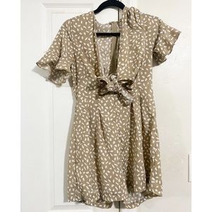 Shein Beige Polka Dot Romper